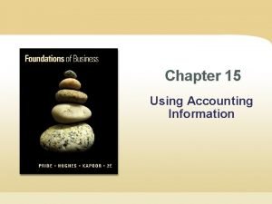 Chapter 15 using management and accounting information