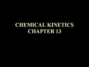 Chemical kinetics definition