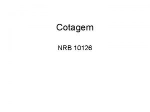 Cotagem NRB 10126 Elementos do objeto a ser