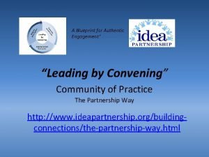Leading by convening