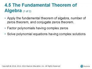 Fundamental theorem of algebra