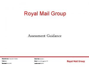 Royal mail assessment