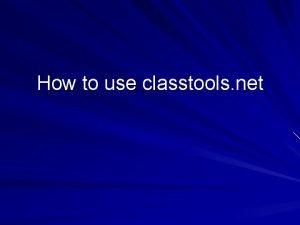 Class tools net