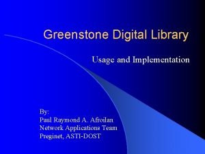 Greenstone library