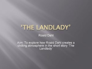 The landlady storyboard