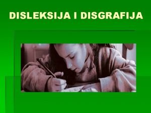 Disleksija i disgrafija