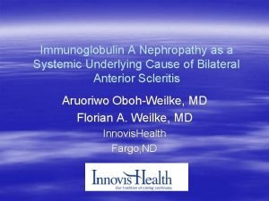 Immunoglobulin A Nephropathy as a Systemic Underlying Cause