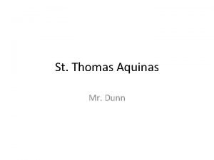 St thomas aquinas facts