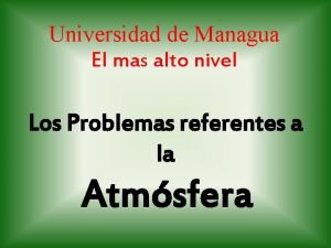 Universidad de Managua El mas alto nivel Los