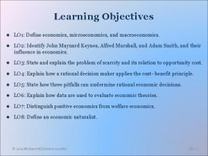 Objectives of microeconomics