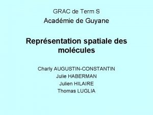 GRAC de Term S Acadmie de Guyane Reprsentation