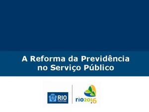 A Reforma da Previdncia no Servio Pblico 1