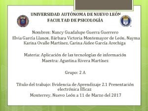 UNIVERSIDAD AUTNOMA DE NUEVO LEN FACULTAD DE PSICOLOGA