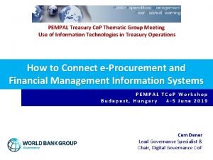 PEMPAL Treasury Co P Thematic Group Meeting Use