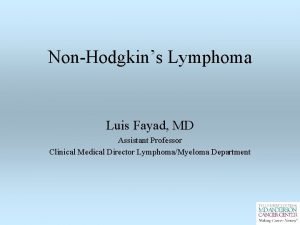 Nonhodgkins lymphoma