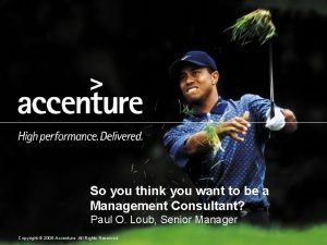 Accenture career levels