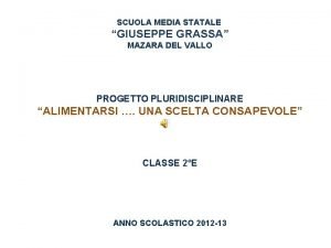 Powerpoint sull'agricoltura biologica scuola media