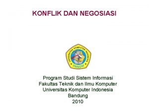 Negosiasi menghasilkan