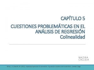 CAPTULO 5 CUESTIONES PROBLEMTICAS EN EL ANLISIS DE