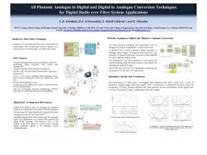 All Photonic Analogue to Digital and Digital to