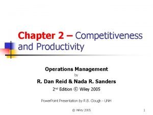 Productivity definition in operations management