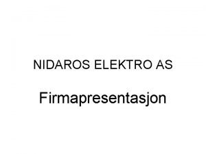 Nidaros elektro