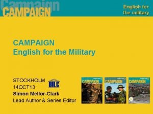 Campaign english for the military