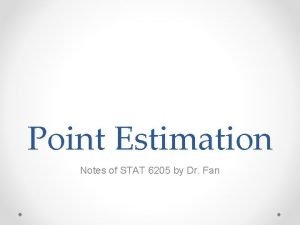 Sufficient statistics