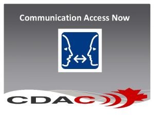 Communication Access Now Communication Disabilities Access Canada v