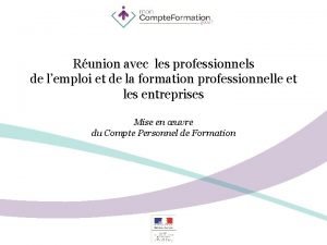 Runion avec les professionnels de lemploi et de