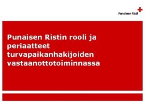 Punaisen ristin periaatteet