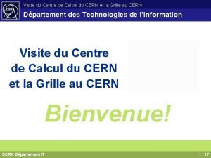 Visite du Centre de Calcul du CERN et