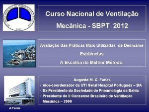 Curso Nacional de Ventilao Mecnica SBPT 2012 Avaliao