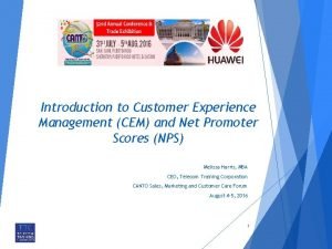 Introduction to customer experience management