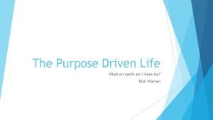 Purpose driven church powerpoint slides