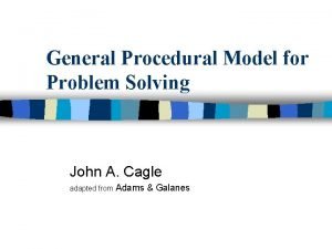 Procedural model of problem solving