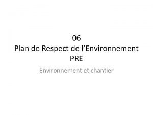 Respect de lenvironnement