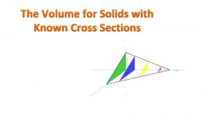Solids with known cross sections
