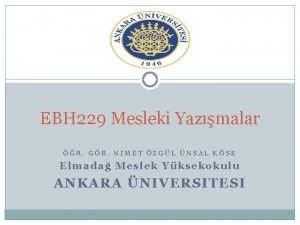 EBH 229 Mesleki Yazmalar R GR NIMET ZGL