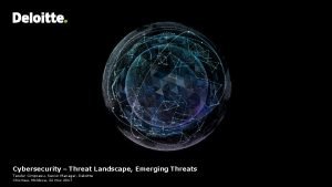 Headline Verdana Bold Cybersecurity Threat Landscape Emerging Threats