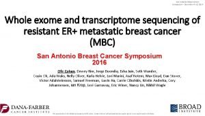 San Antonio Breast Cancer Symposium December 6 10