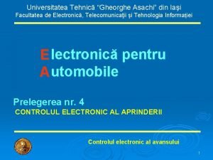 Universitatea Tehnic Gheorghe Asachi din Iai Facultatea de