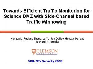 Towards Efficient Traffic Monitoring for Science DMZ with