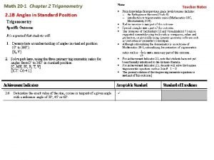 Trigometric ratios