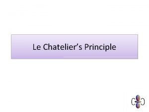 Le chatelier's principle temperature