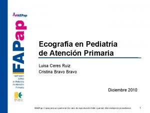 Ecografa en Pediatra de Atencin Primaria Luisa Ceres