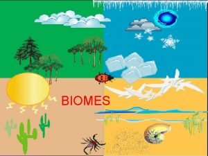 Biomes BIOMES What are Biomes A biome is
