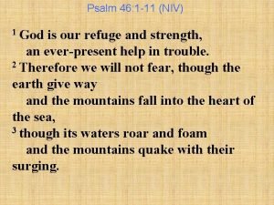 Psalm 46 1 to 11