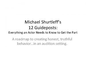 12 guideposts michael shurtleff