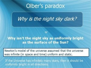 Blue sky paradox